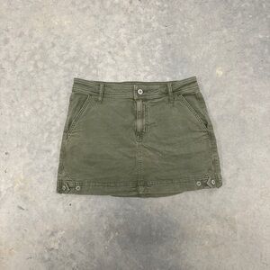 American Eagle Outfitters Stretch Mini Skirt Women’s Size 4 Olive Green Y2K